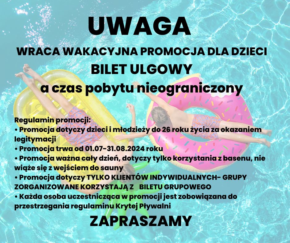 WAKACYJNA PROMOCJA DLA DZIECI